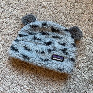 Patagonia Fuzzy Gray Baby Beanie